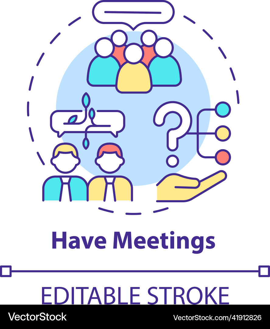 Have meetings concept icon Have meetings concept icon vector image