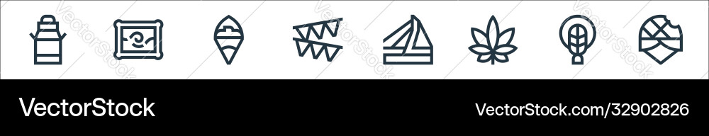 Holland line icons linear set quality Holland line icons linear set quality Vector Image