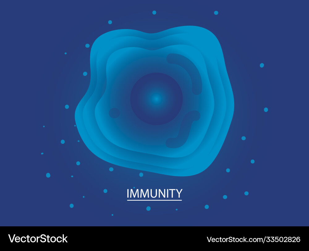 Immunity science background with cells Immunity science background with cells Vector Image