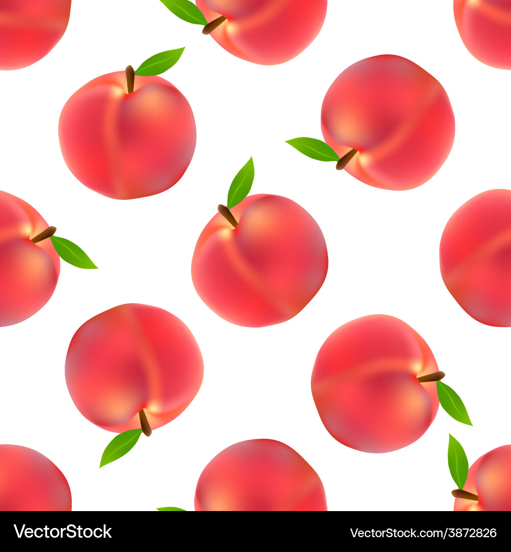 Peach seamless pattern Royalty Free Vector Image
