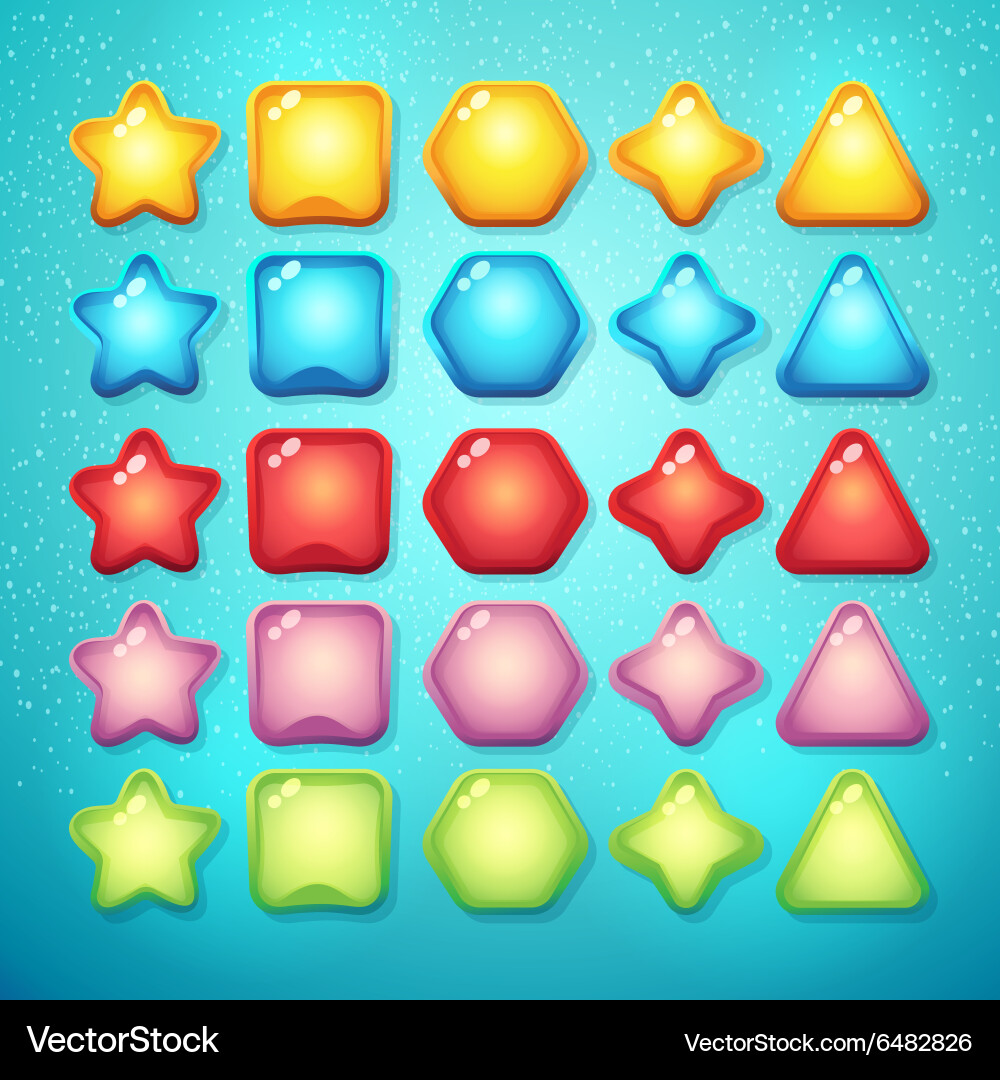Set buttons elements symbols for web interface Vector Image