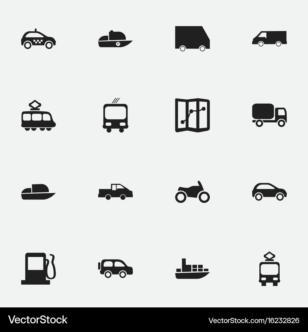 Set of 16 editable shipment icons includes Vector Image