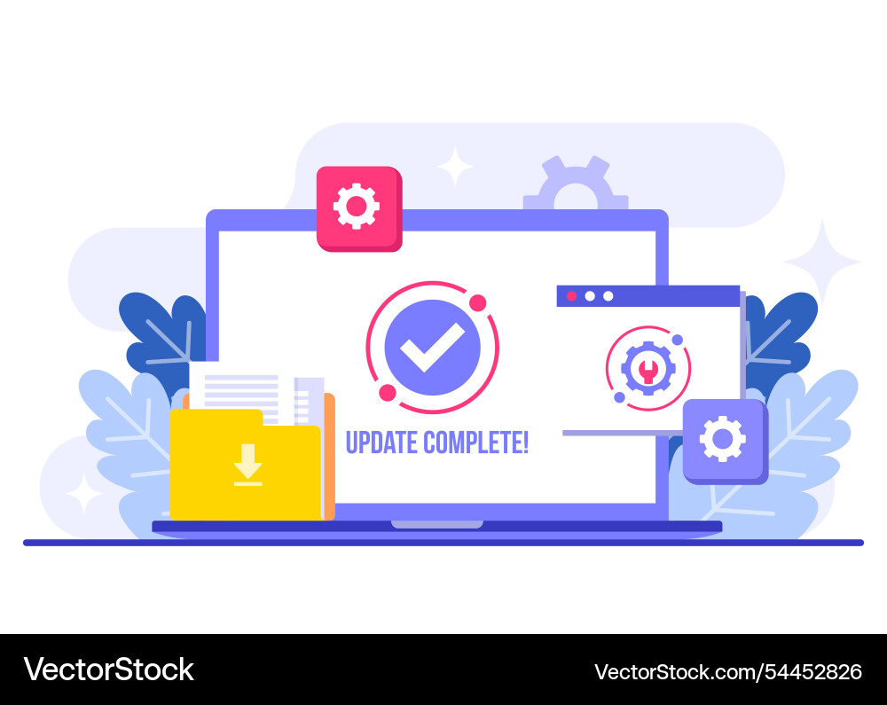 System maintenance flat error fixing trouble System maintenance flat error fixing trouble vector image