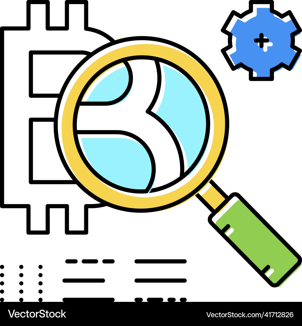 Token development ico color icon Token development ico color icon vector image