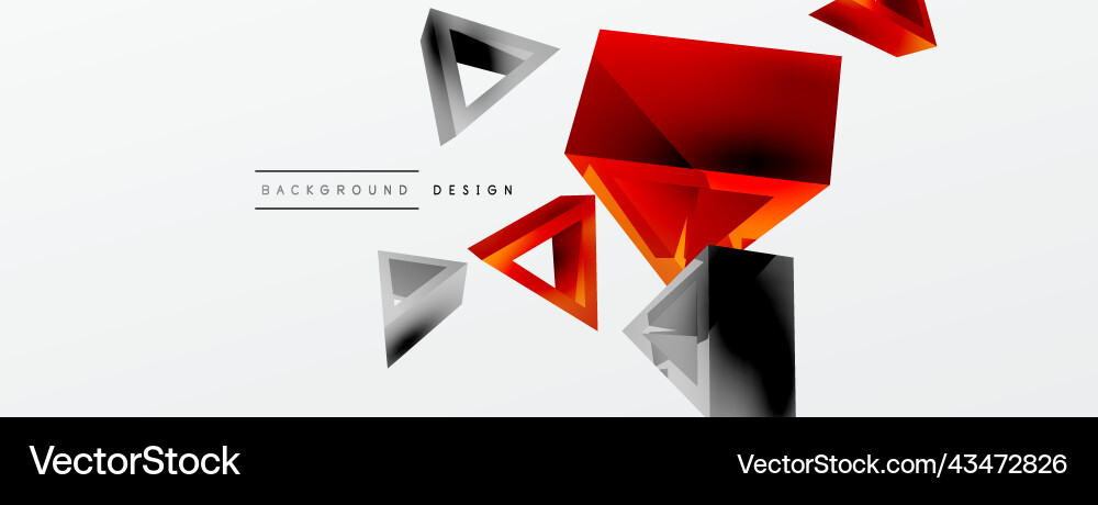 Triangle abstract background 3d basic Triangle abstract background 3d basic Vector Image