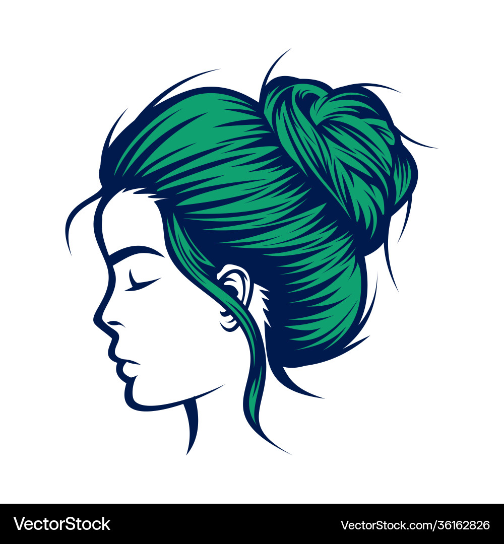 Woman hairstyle Woman hairstyle vector image