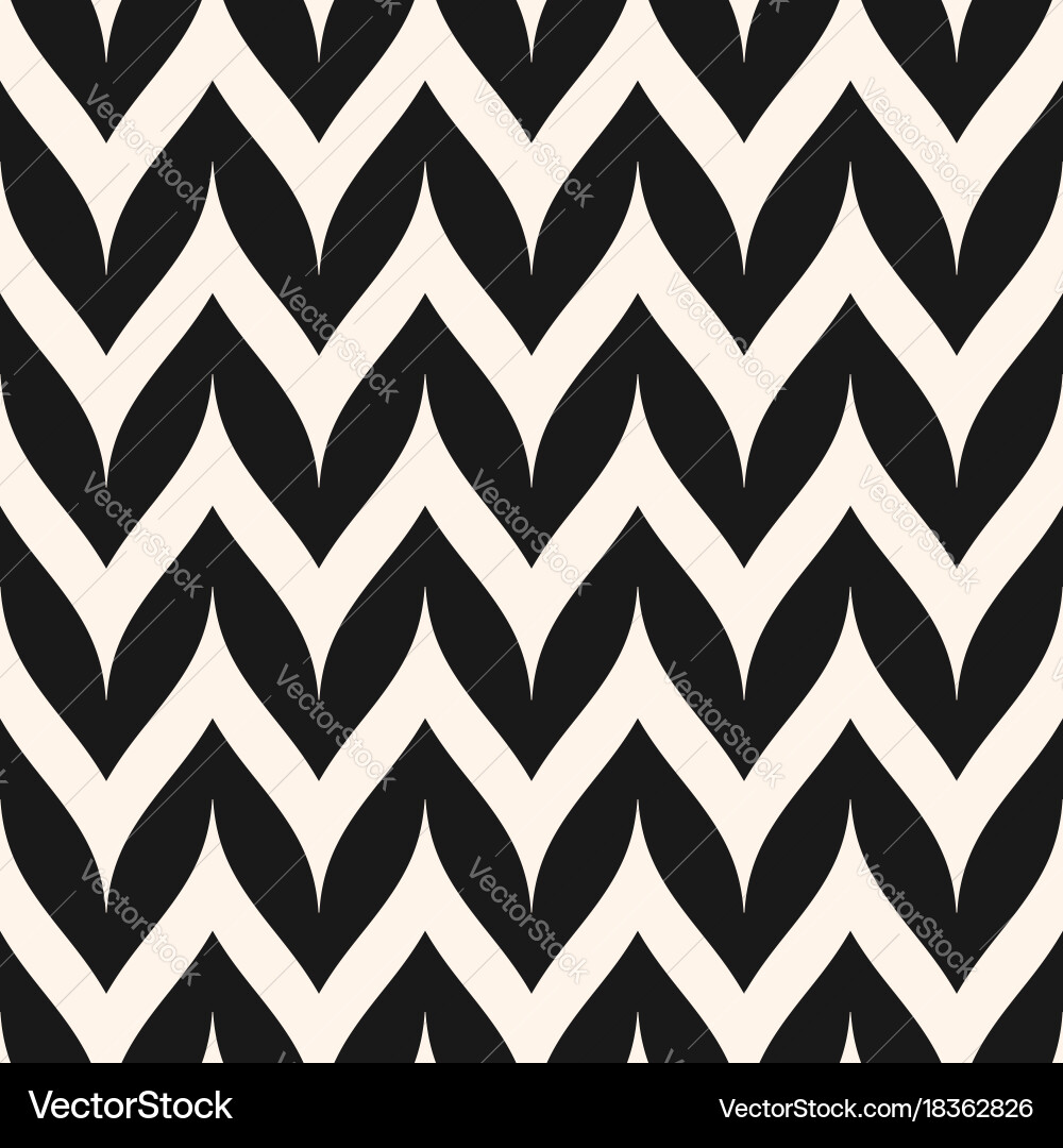 Zigzag chevron seamless pattern curved wavy lines vector image