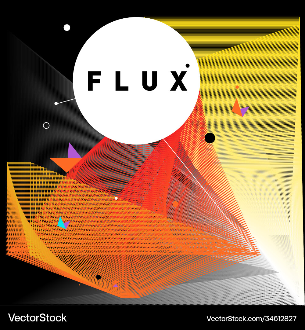 3d colorful wave background dynamic flux effect vector image