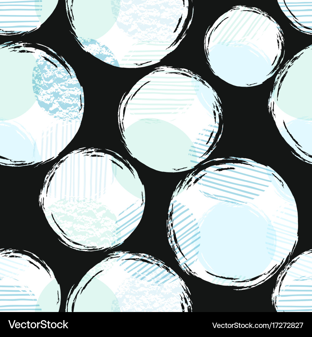 Abstract geometric seamless pattern with circles vector image