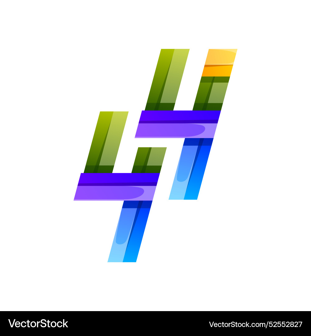 Bunte Nummer 44 Icon Logo Design Bunte Nummer 44 Icon Logo Design vektorbild