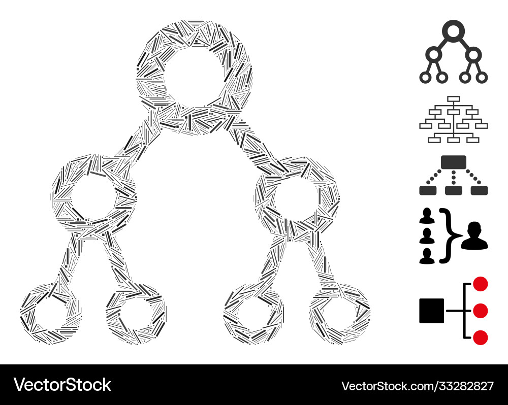 Dash mosaic binary tree icon Dash mosaic binary tree icon vector image