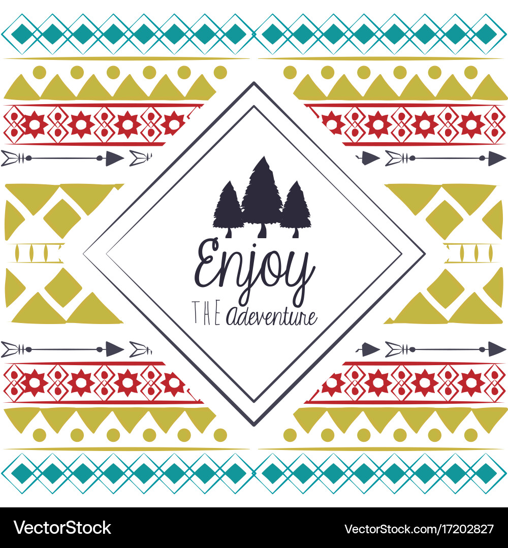 Decorative boho pattern background Vector Image