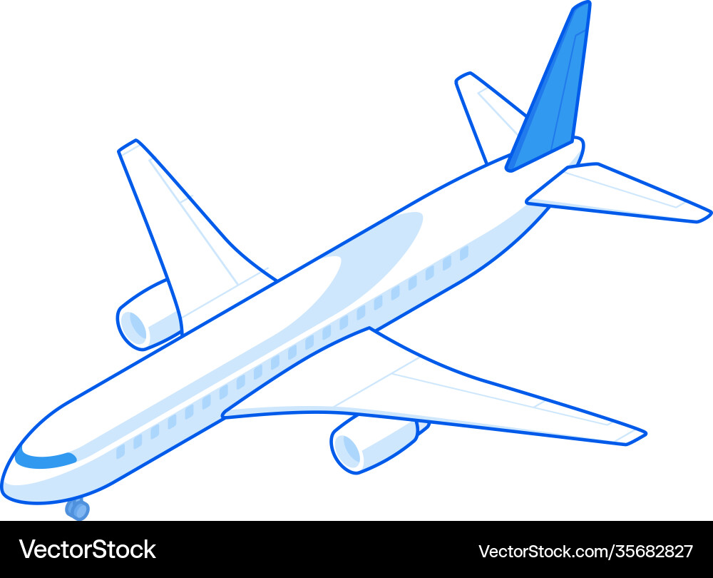 Design cartoon flying modern airplane Design cartoon flying modern airplane vector image