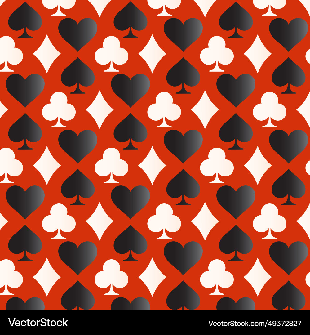 Design playing cards pattern isolated on white Design playing cards pattern isolated on white vector image
