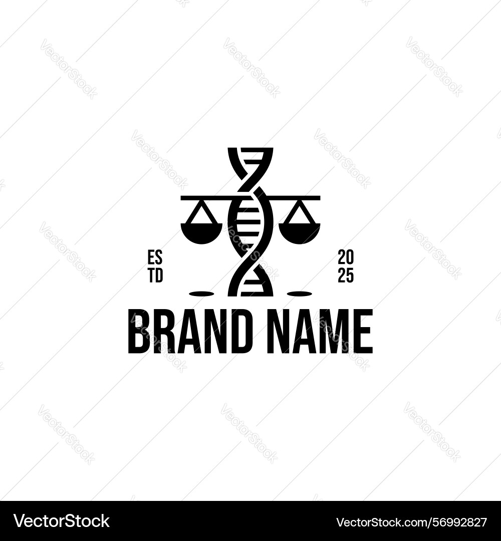 Dna law logo Dna law logo Vector Image