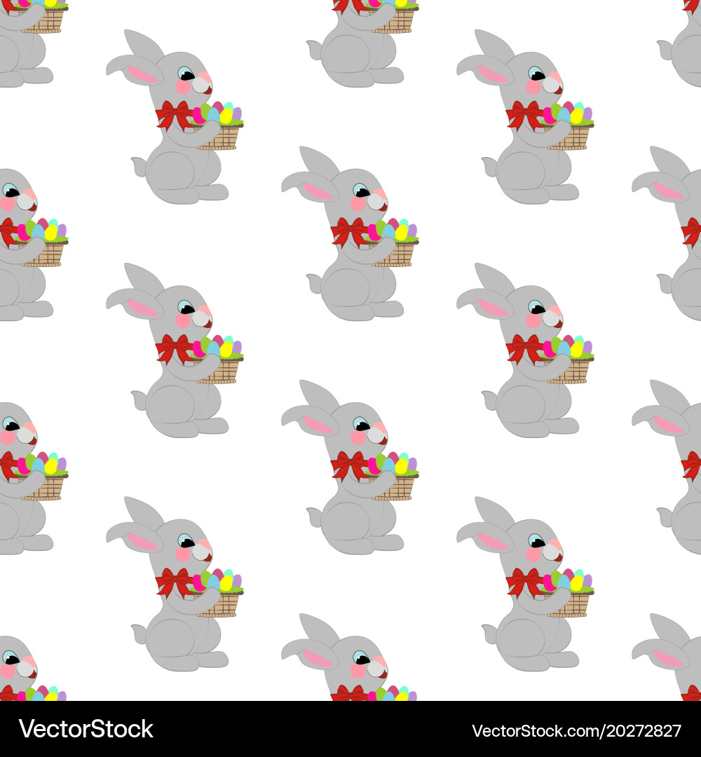 Easter rabbit seamless pattern Vector Image