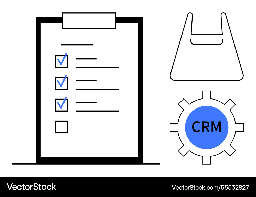Efficient task management and crm integration Efficient task management and crm integration vector image