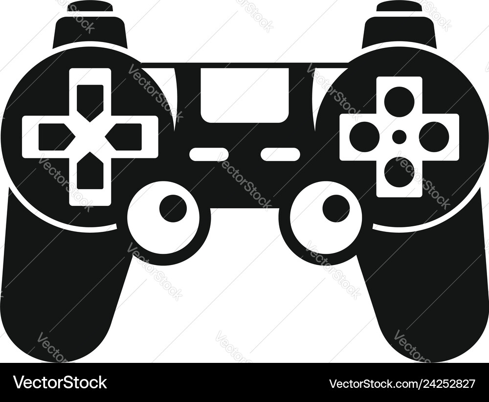 Gamepad control icon simple style Vector Image