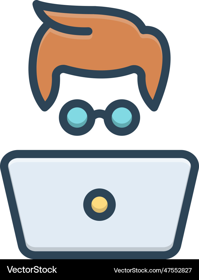 Geek Vector Image