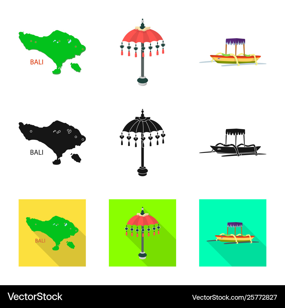 Isolated object and travel symbol set Vector Image
