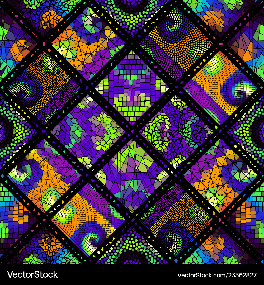Mosaic art pattern image Mosaic art pattern image vector image