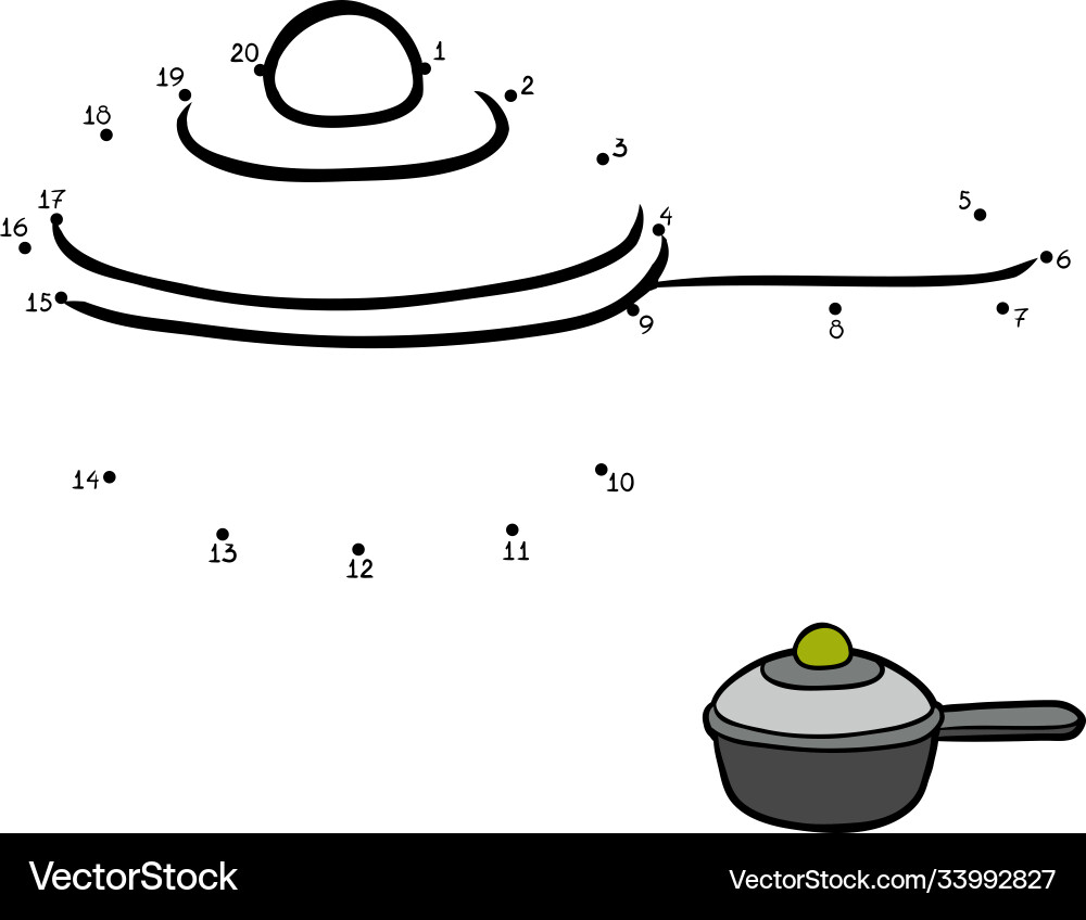 Numbers game saucepan Vector Image