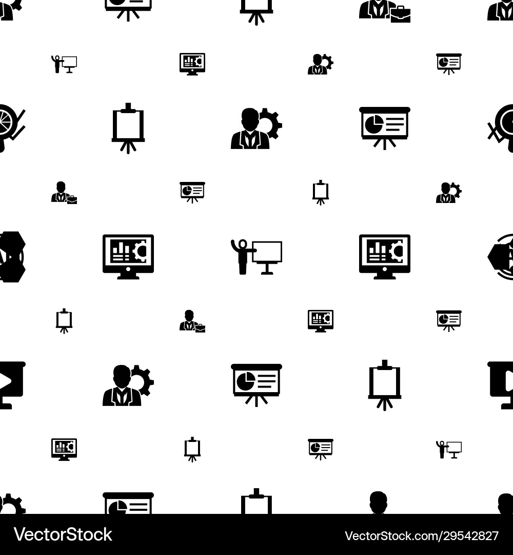 Presentation icons pattern seamless included Presentation icons pattern seamless included vector image