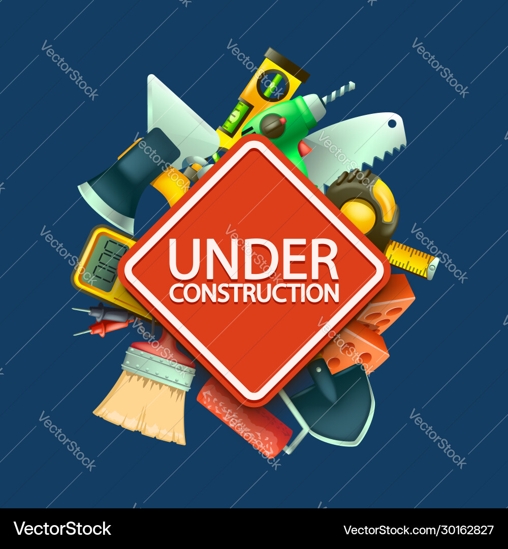 Tools and sign vector image