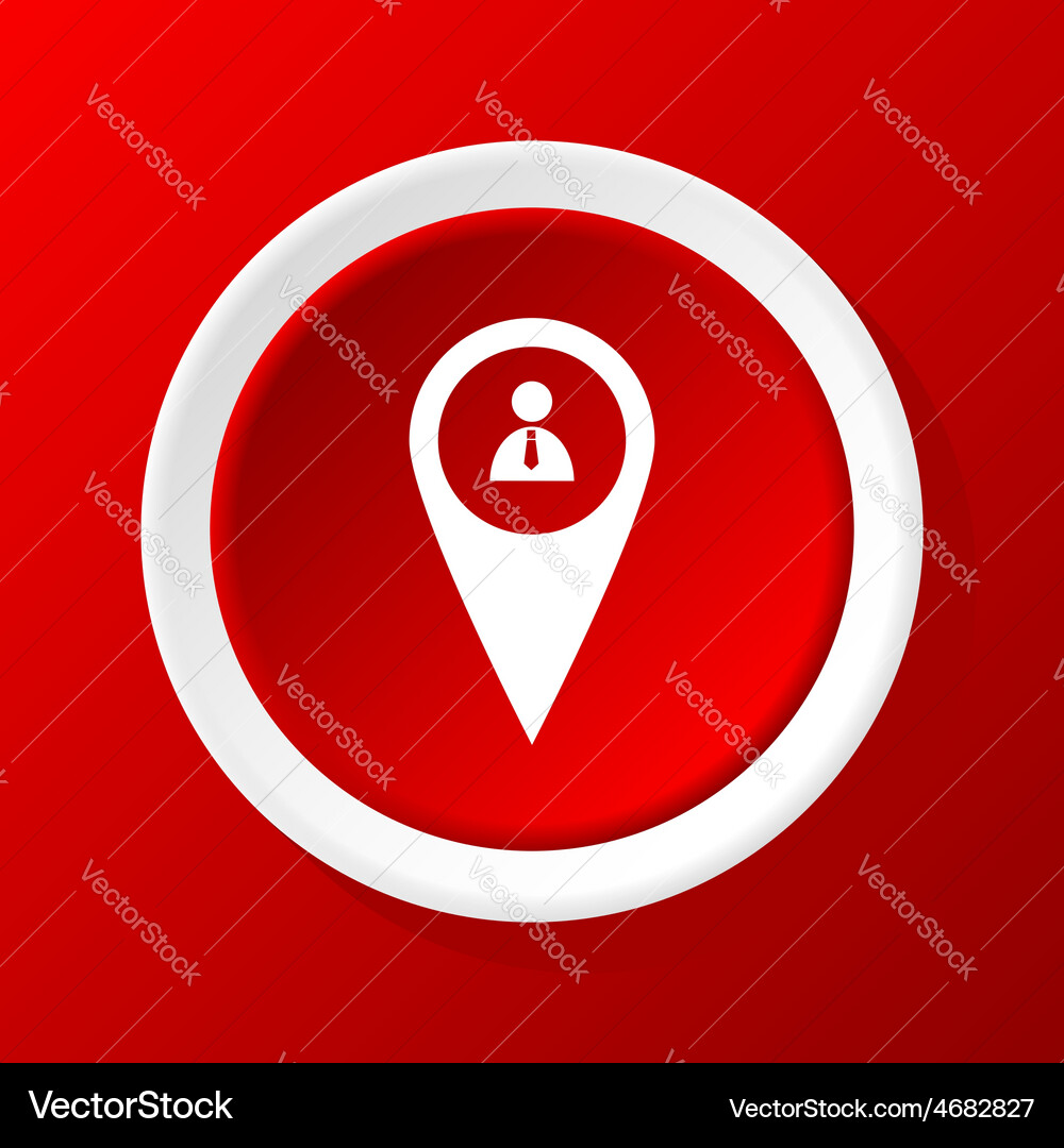 User pointer icon on red Vector Image