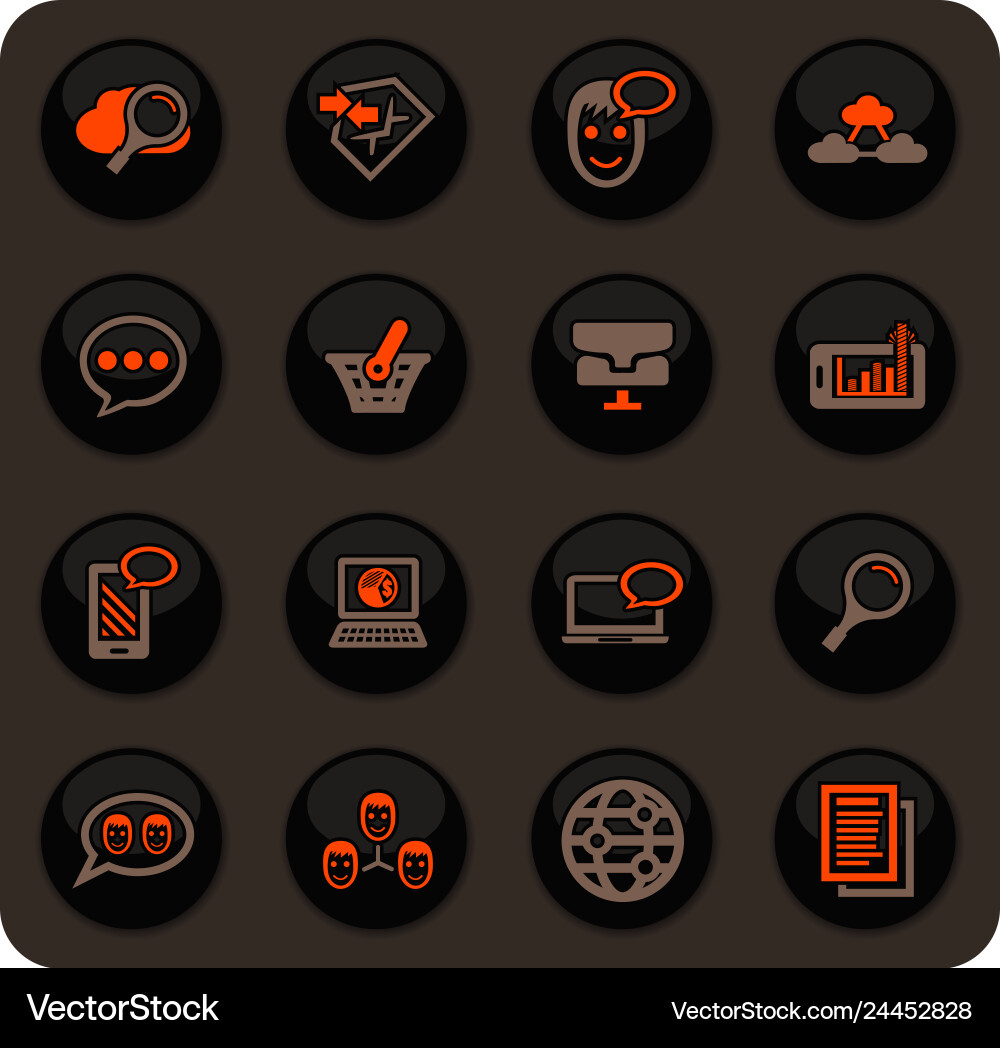 Data analytic and social network icons set Data analytic and social network icons set vector image