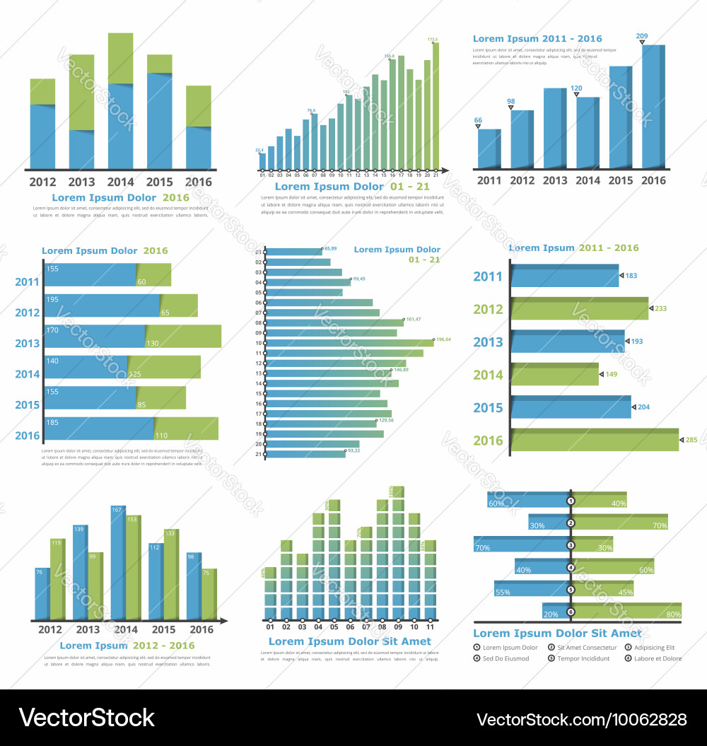 Data Charts and Graphs Templates vector image