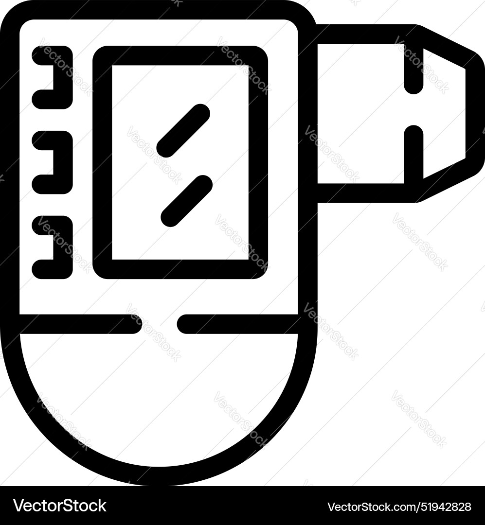 Digital thermometer showing temperature on display Digital thermometer showing temperature on display Vector Image