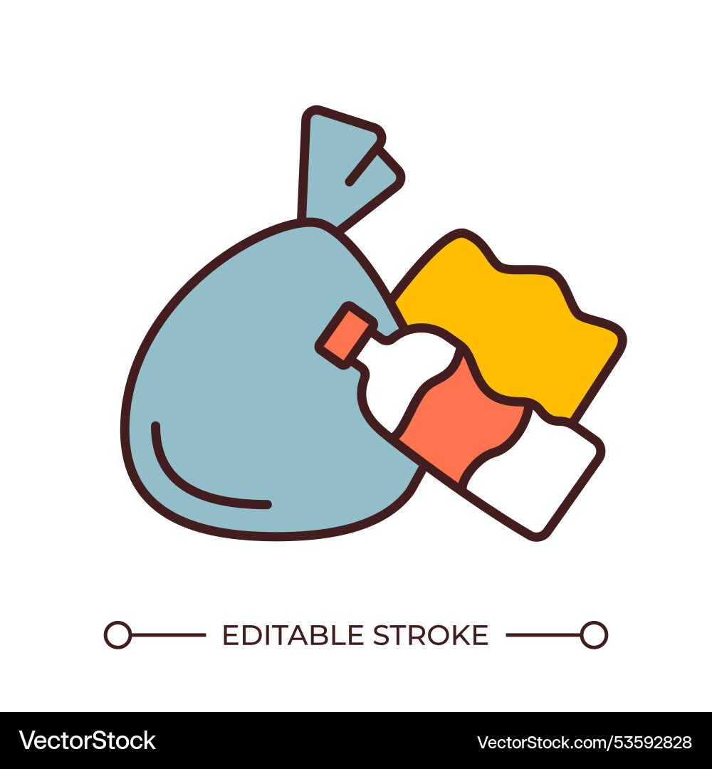 Garbage rgb color icon Garbage rgb color icon vector image