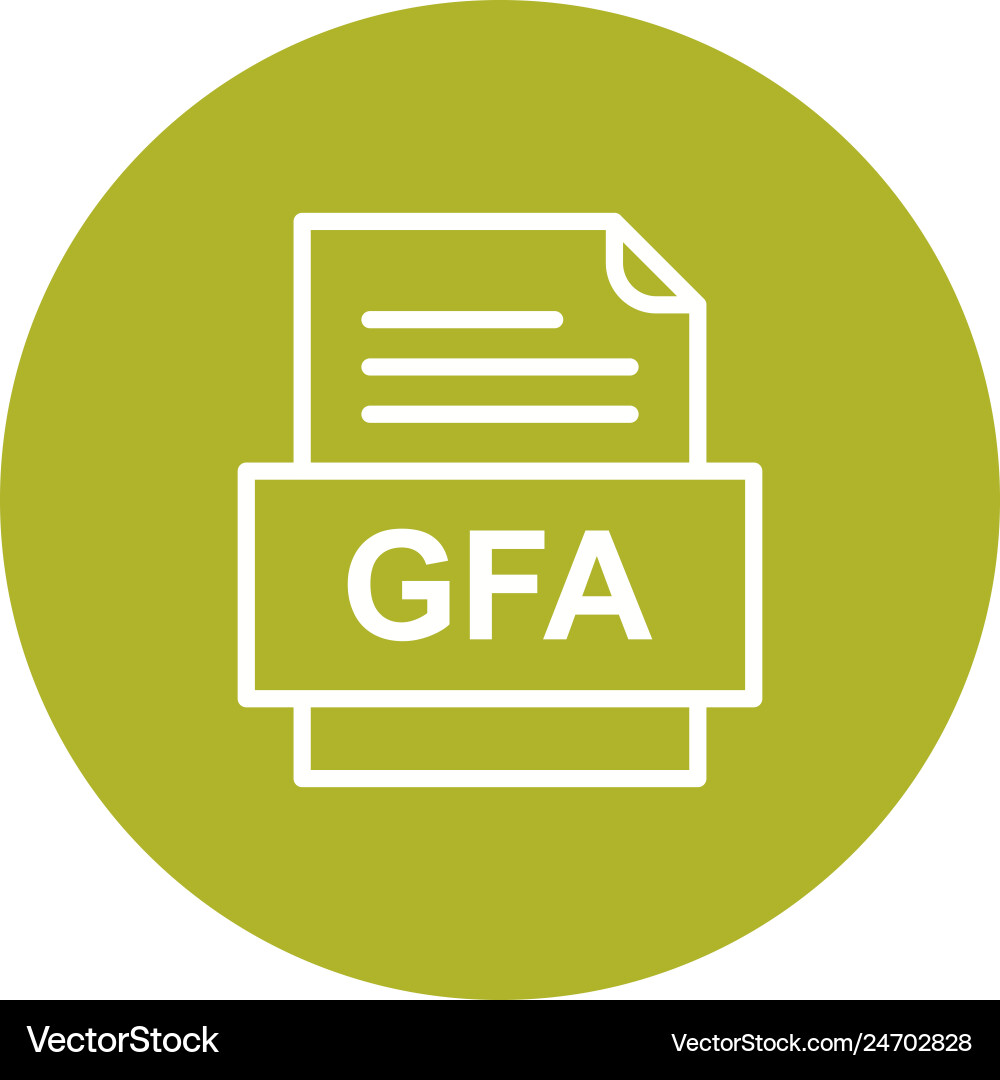 Gfa file document icon Vector Image