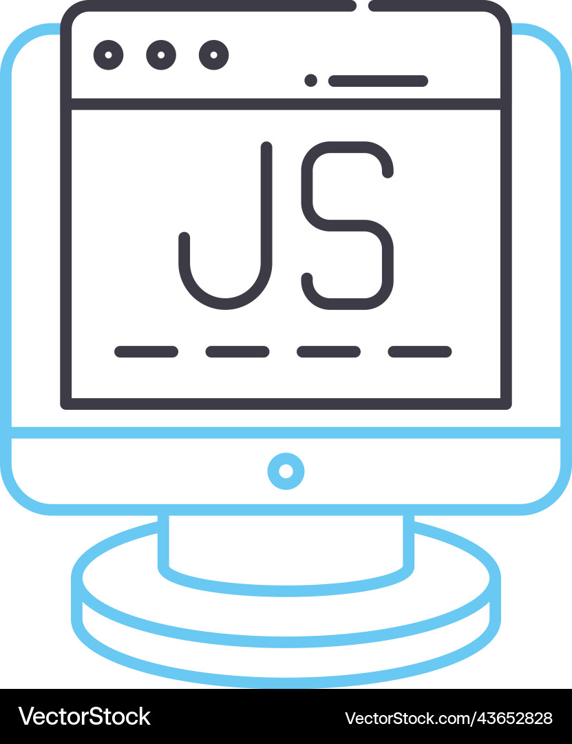 Js line icon outline symbol Js line icon outline symbol vector image