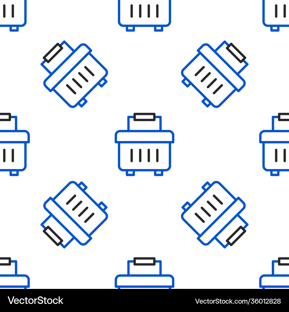 Line toolbox icon isolated seamless pattern Line toolbox icon isolated seamless pattern vector image