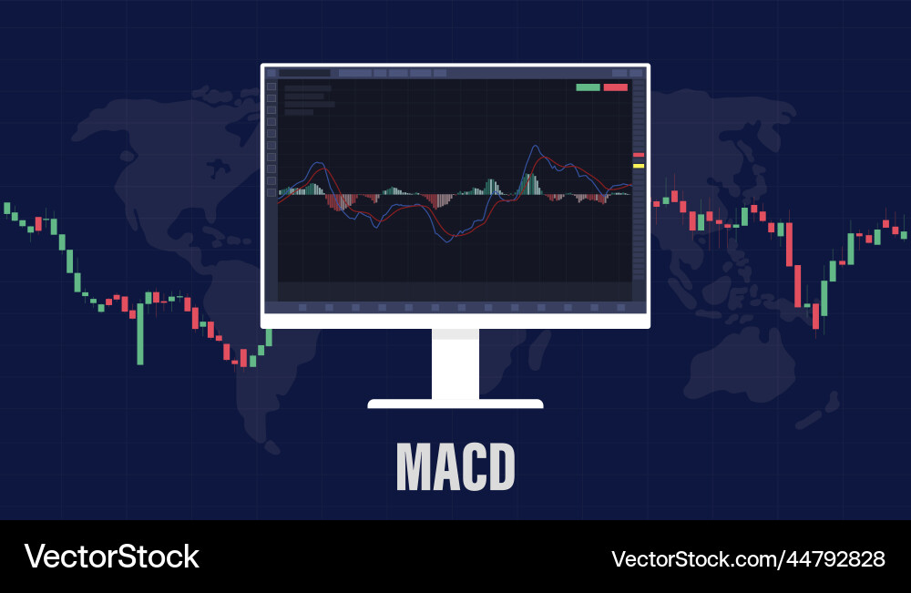 Macd moving average convergence divergence Macd moving average convergence divergence vector image