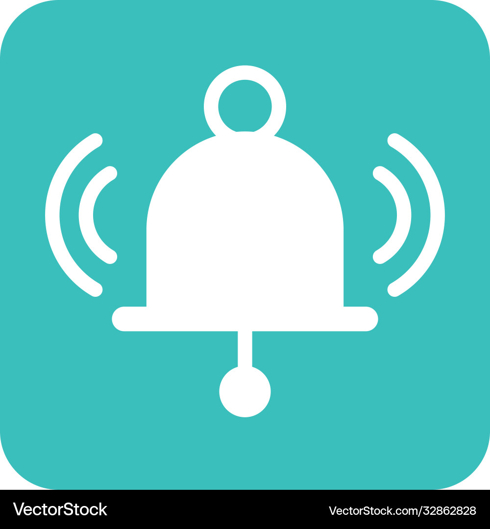 Mobile application bell notification web button Vector Image