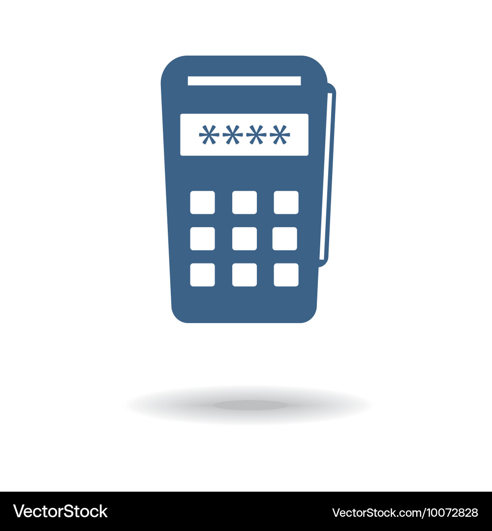 Pos terminal icon payments methods processing vector image
