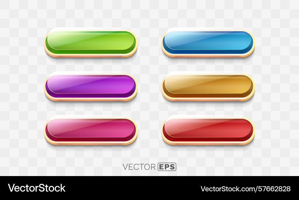 Set color round button frame label event web Set color round button frame label event web vector image