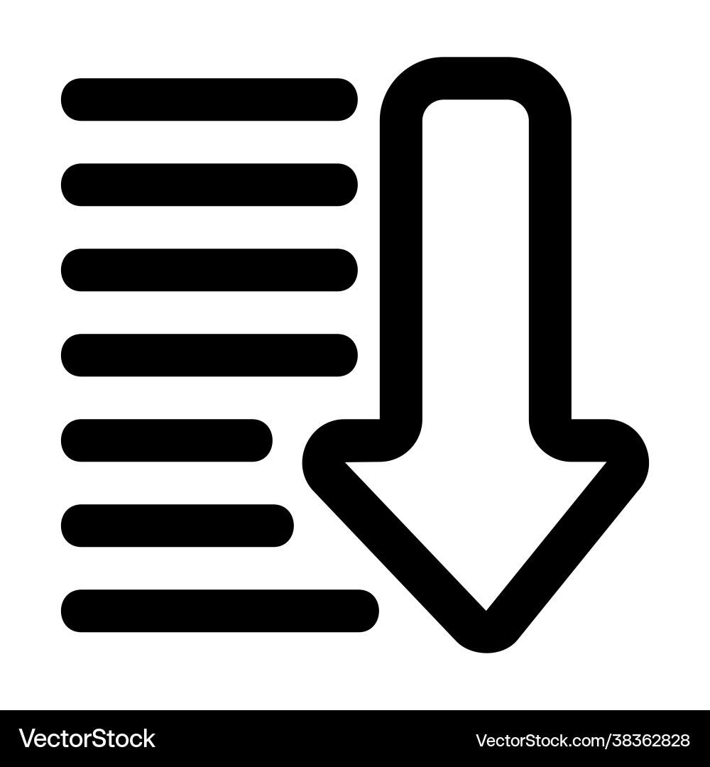 Sorting descending icon in line style for any Sorting descending icon in line style for any vector image
