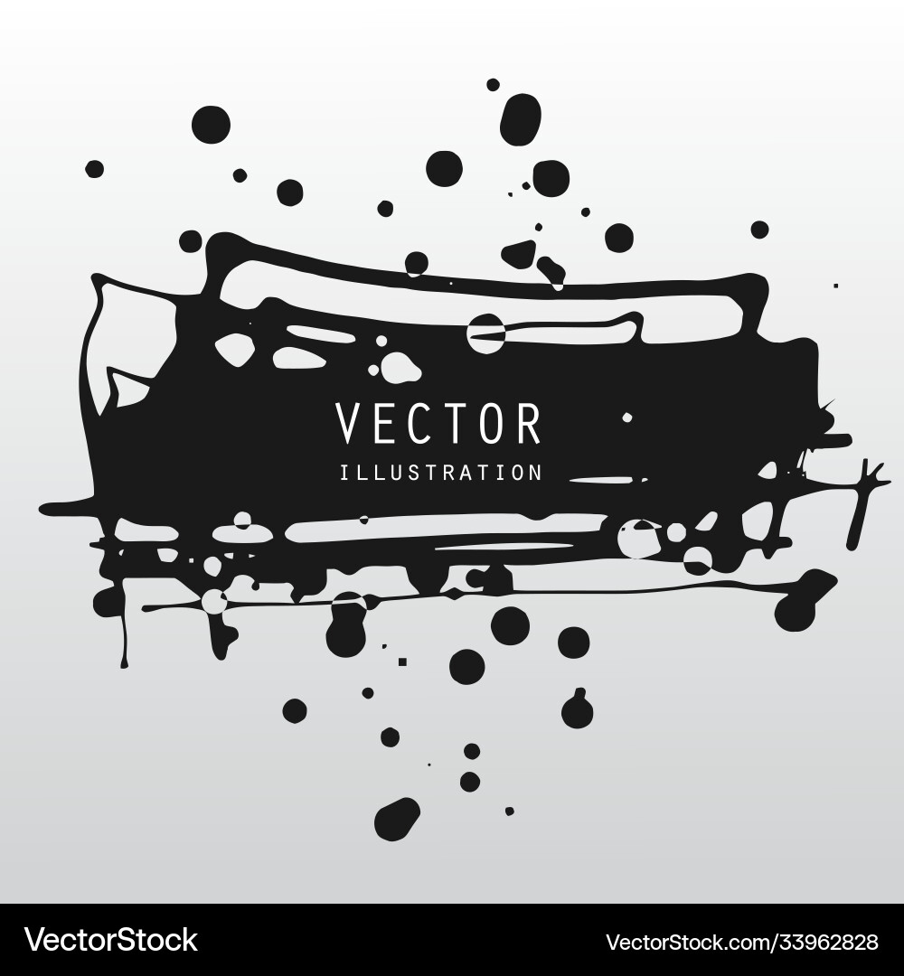 Splats splashes and blobs black ink paint Splats splashes and blobs black ink paint vector image