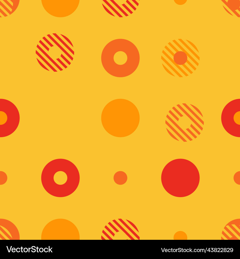 Abstract circle seamless pattern vector image