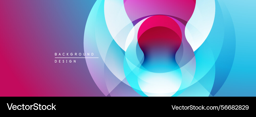 Abstract circles overlap creating vibrant Abstract circles overlap creating vibrant vector image