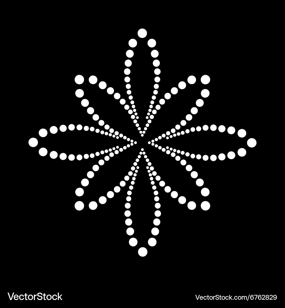 Abstract dotted shape design element vector image