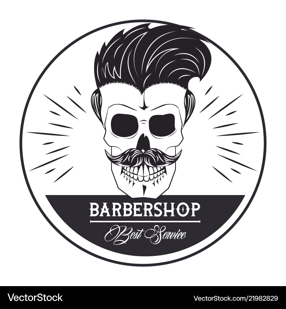 Barbershop Vintage Emblem vektorbild