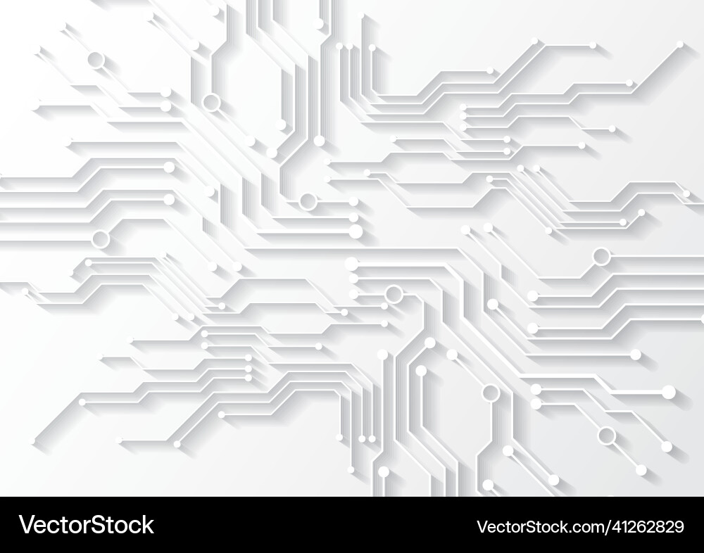 Circuit technology background with hi-tech digital vector image