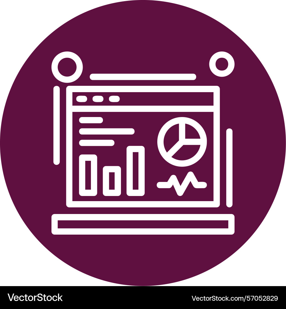 Dashboard line circle style icon design vector image