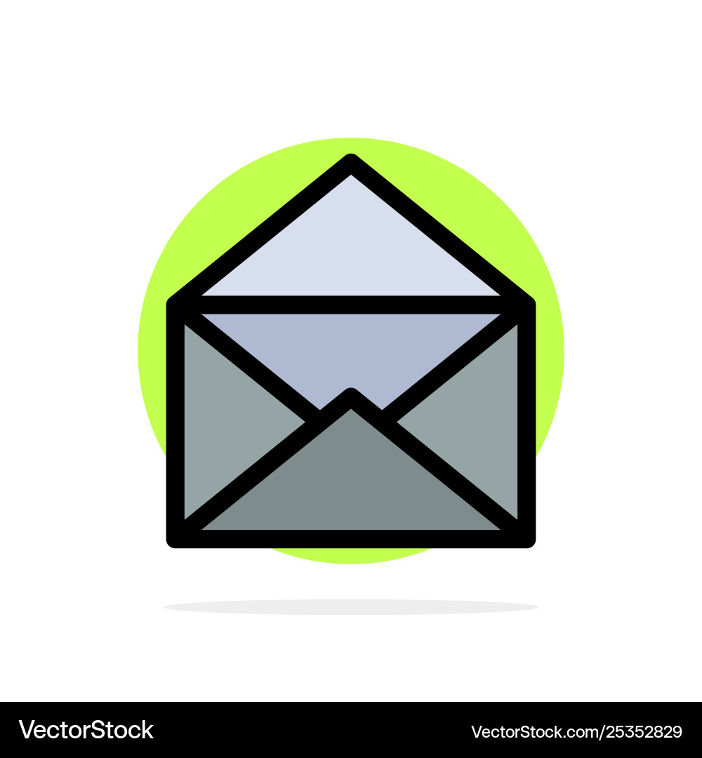 Email mail message open abstract circle Email mail message open abstract circle vector image