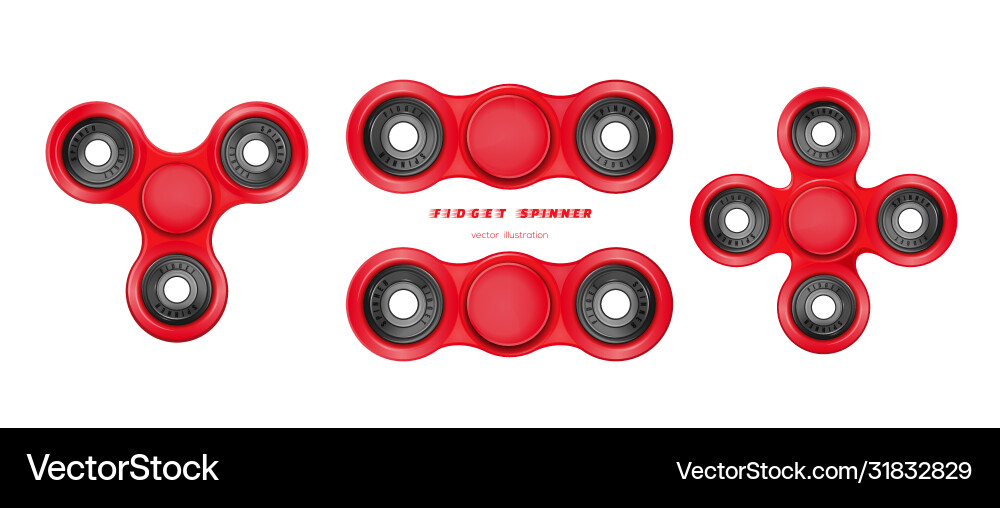 Fidget spinner set different shapes icon Fidget spinner set different shapes icon vector image